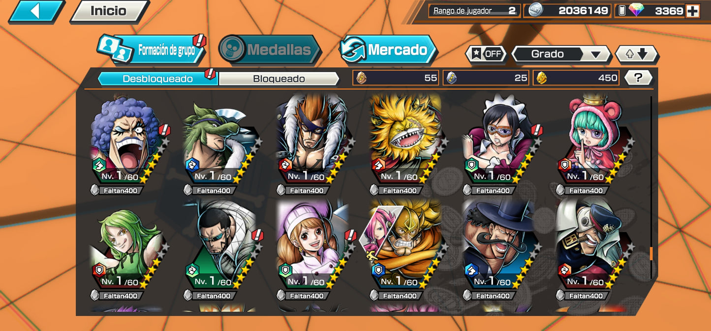 #2 [GLOBAL-Android] +3369 GEMAS 💎| Aramaki + Issho + Zephyr + 138 Personajes 4⭐+ 450 fragmentos dorados