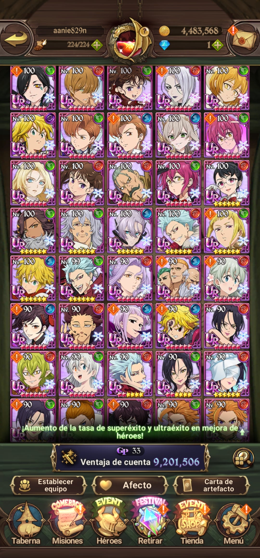 [Server Global Rank 130] ⭐️9,2M + 11 LR + 255 UR + 30 COLLAB
