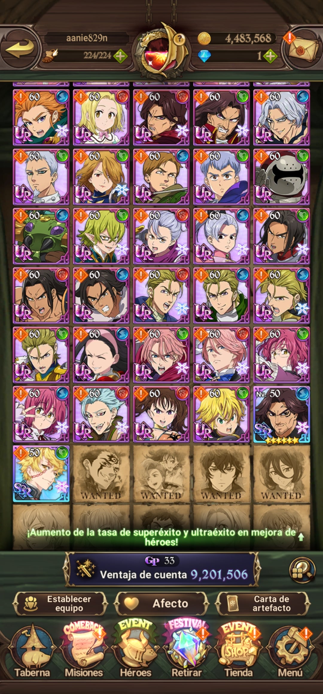 [Server Global Rank 130] ⭐️9,2M + 11 LR + 255 UR + 30 COLLAB