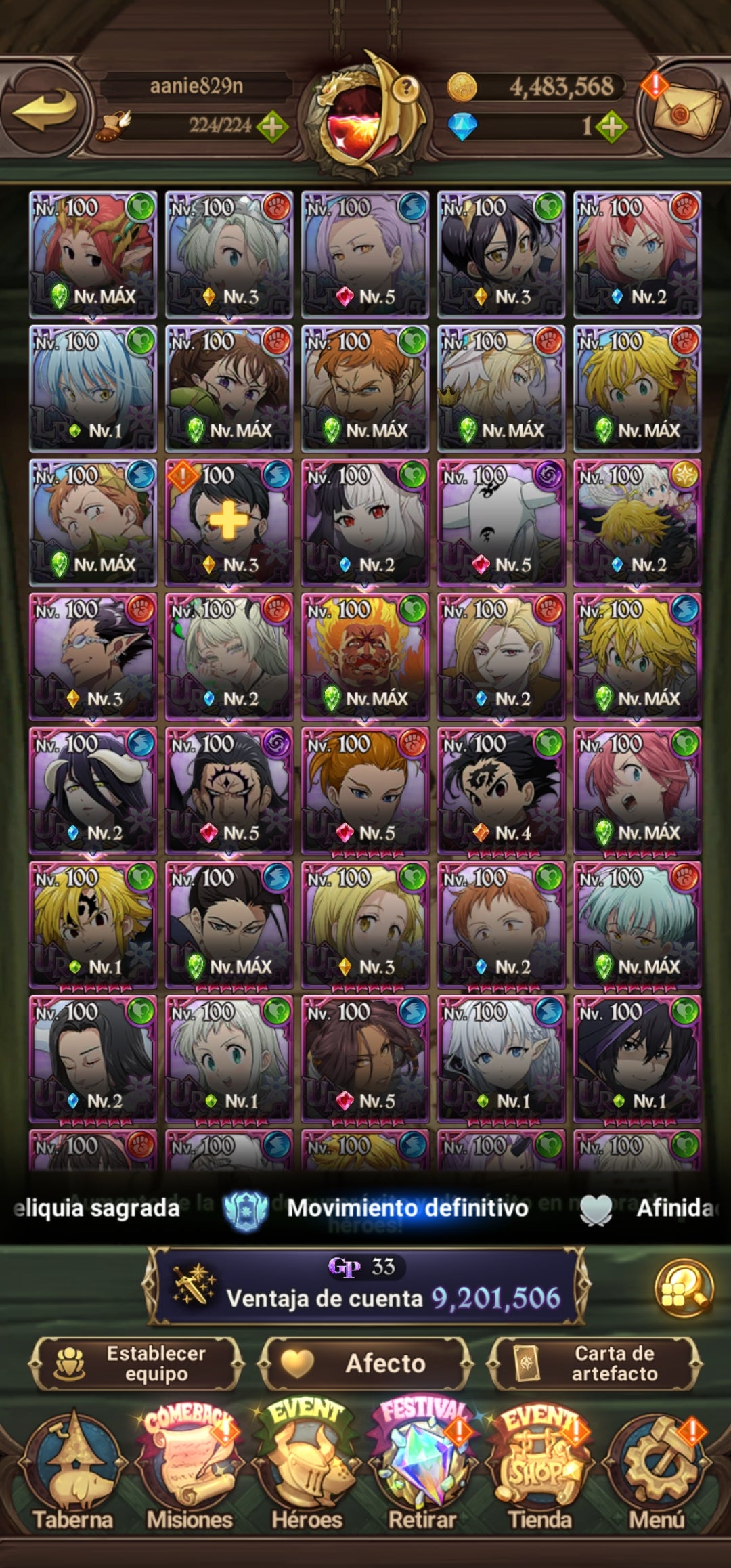 [Server Global Rank 130] ⭐️9,2M + 11 LR + 255 UR + 30 COLLAB