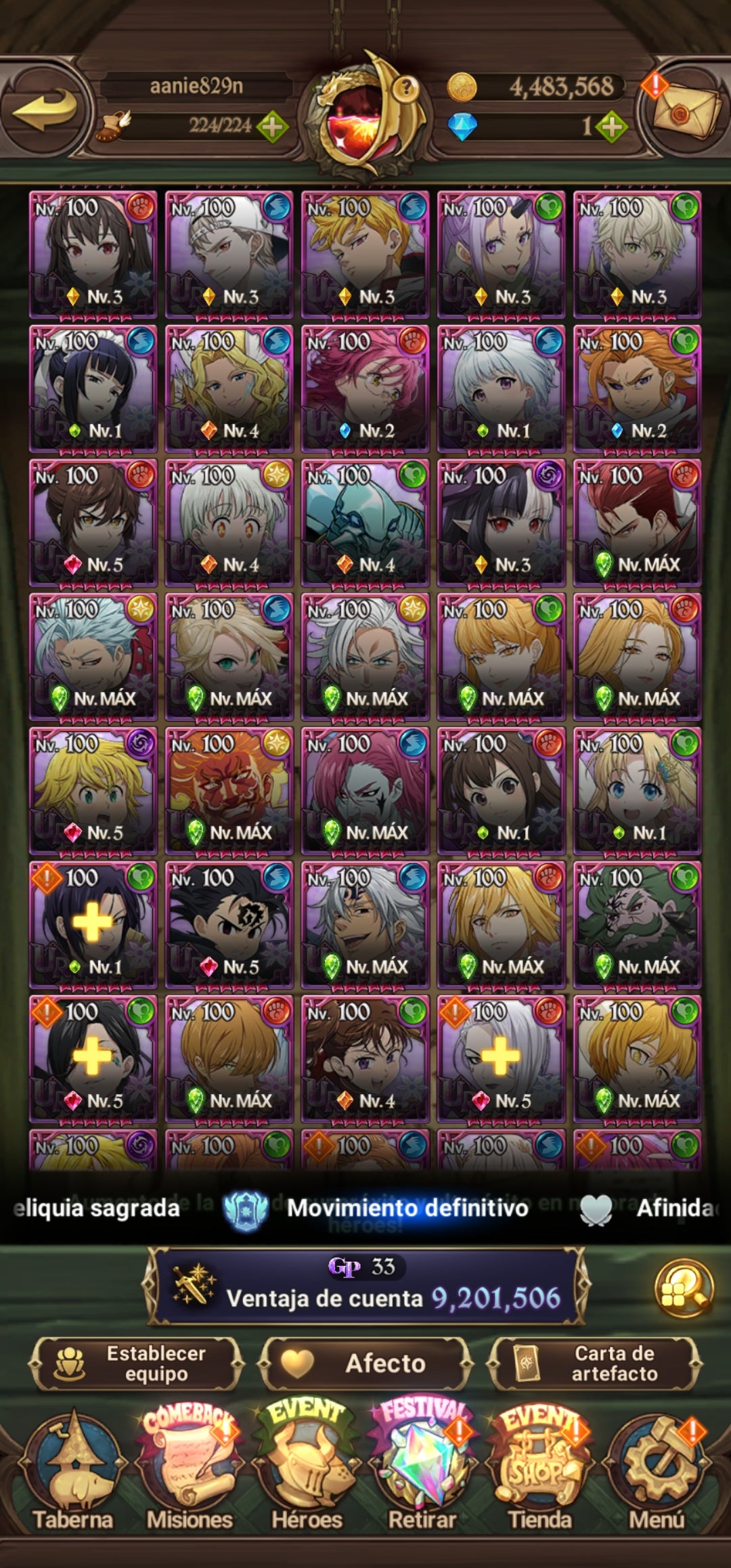 [Server Global Rank 130] ⭐️9,2M + 11 LR + 255 UR + 30 COLLAB