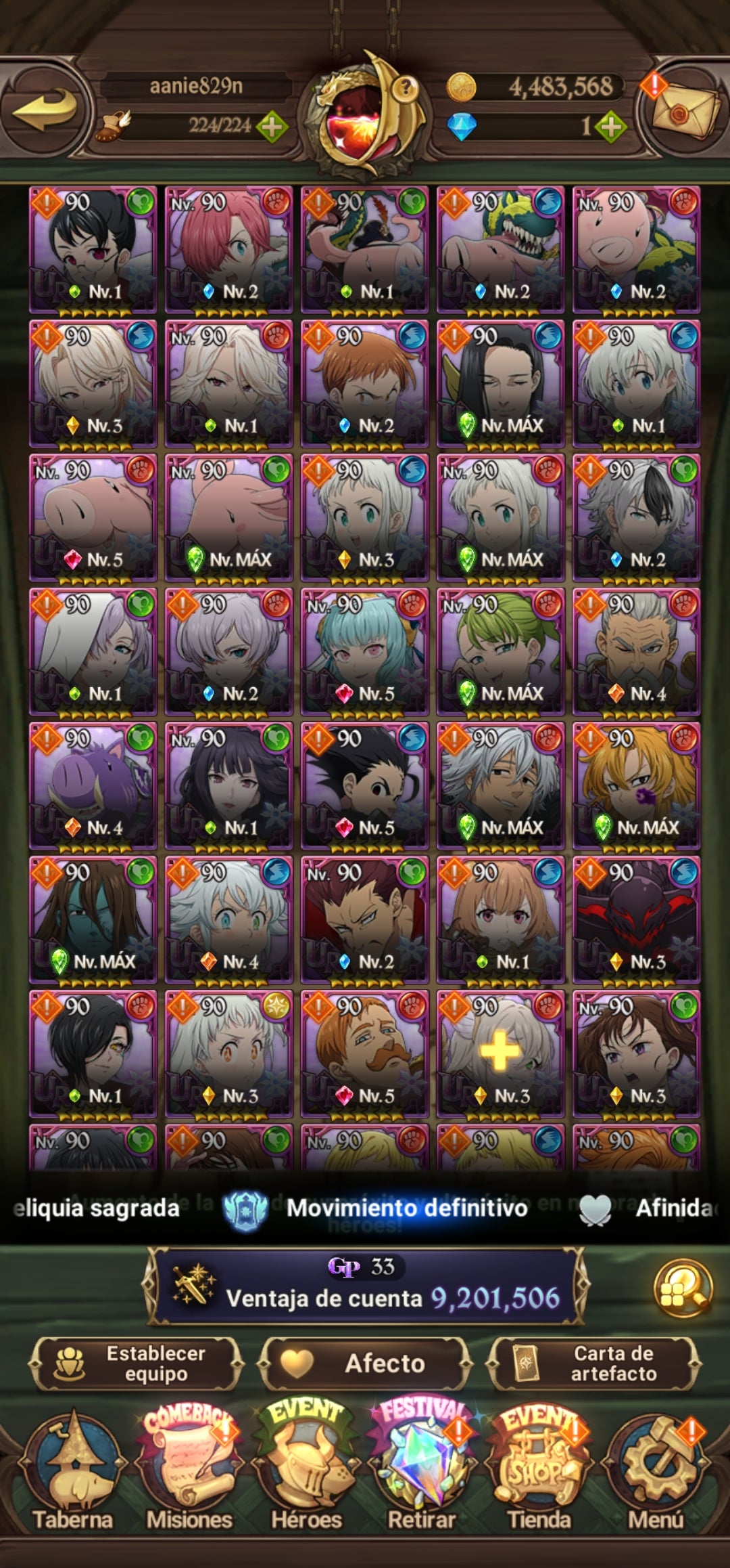[Server Global Rank 130] ⭐️9,2M + 11 LR + 255 UR + 30 COLLAB