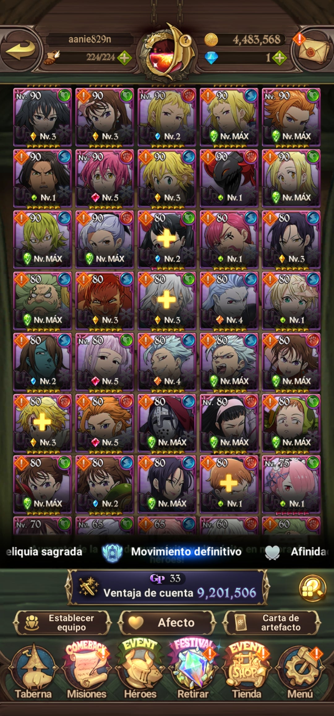 [Server Global Rank 130] ⭐️9,2M + 11 LR + 255 UR + 30 COLLAB