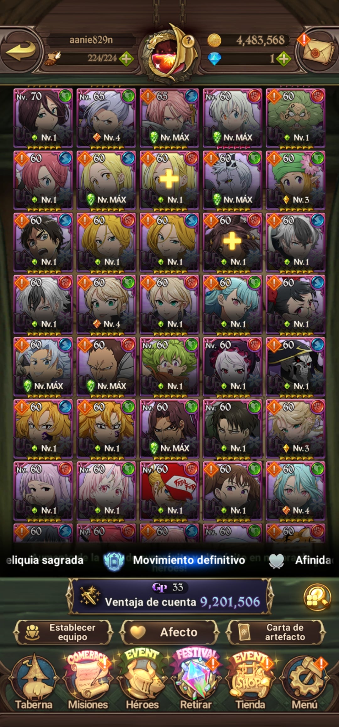 [Server Global Rank 130] ⭐️9,2M + 11 LR + 255 UR + 30 COLLAB