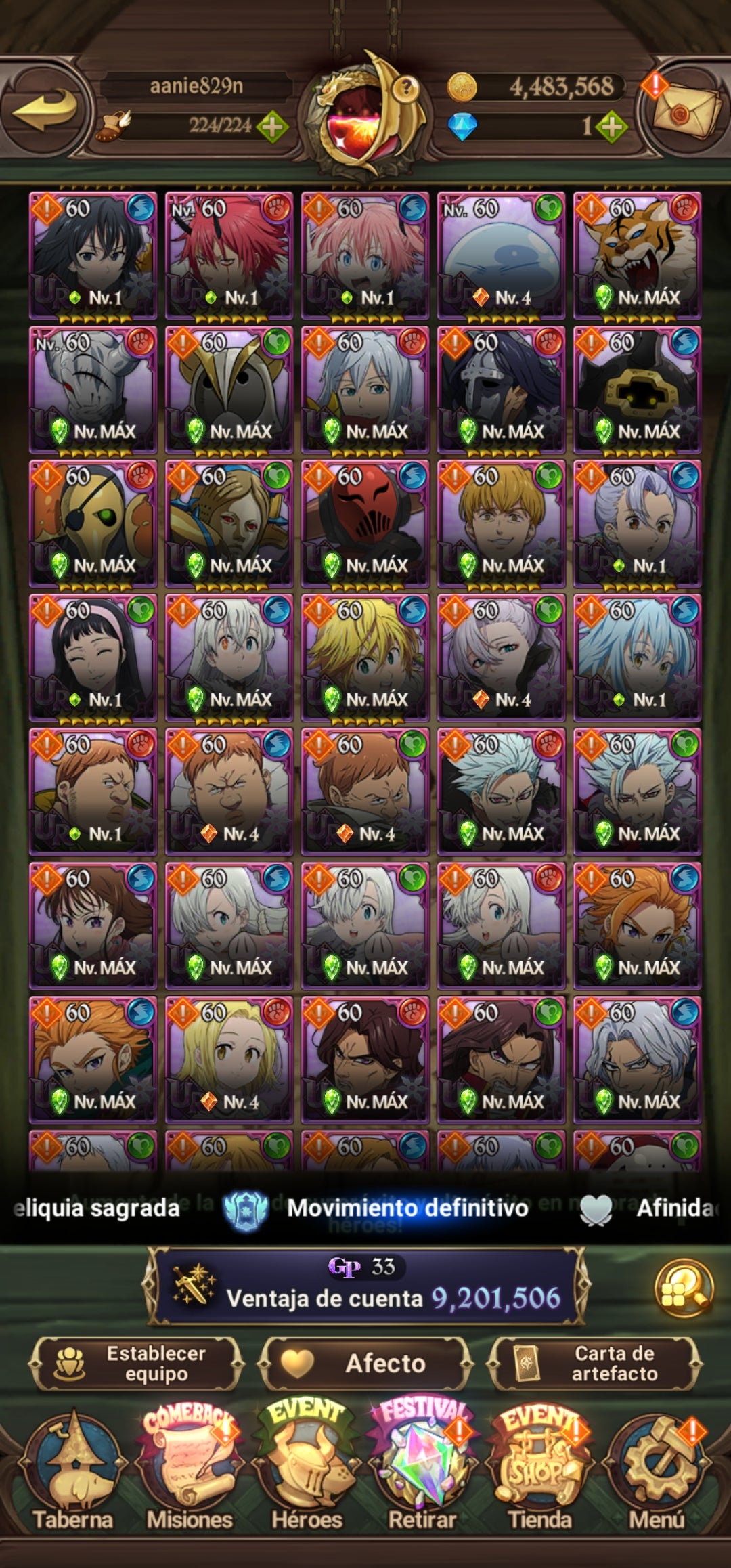 [Server Global Rank 130] ⭐️9,2M + 11 LR + 255 UR + 30 COLLAB