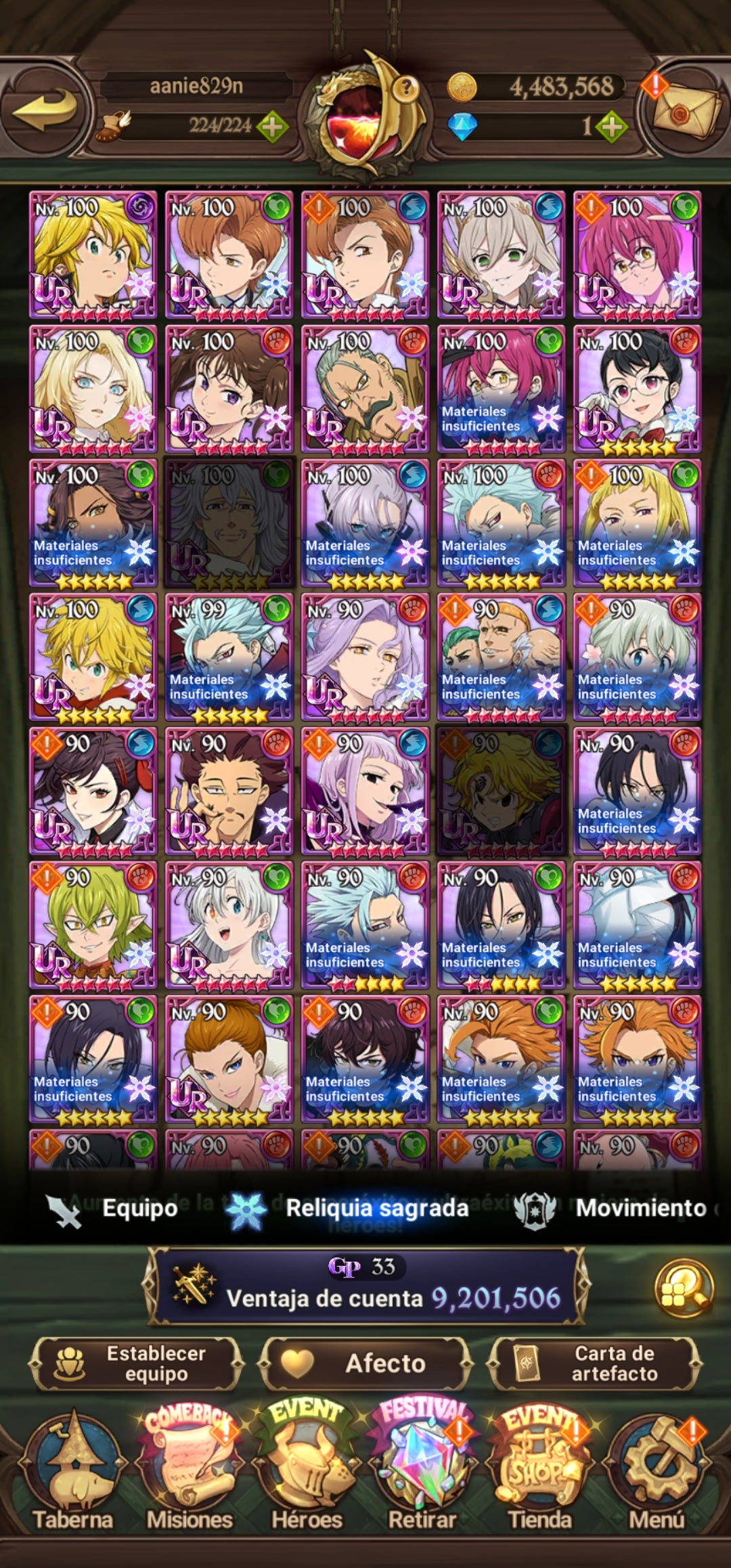 [Server Global Rank 130] ⭐️9,2M + 11 LR + 255 UR + 30 COLLAB