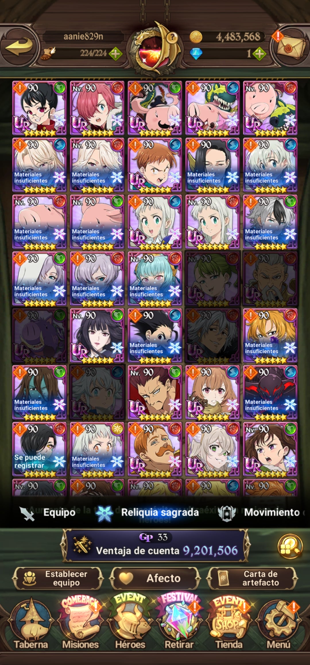 [Server Global Rank 130] ⭐️9,2M + 11 LR + 255 UR + 30 COLLAB