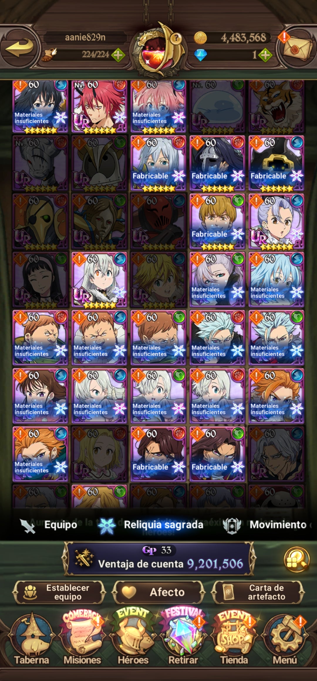 [Server Global Rank 130] ⭐️9,2M + 11 LR + 255 UR + 30 COLLAB