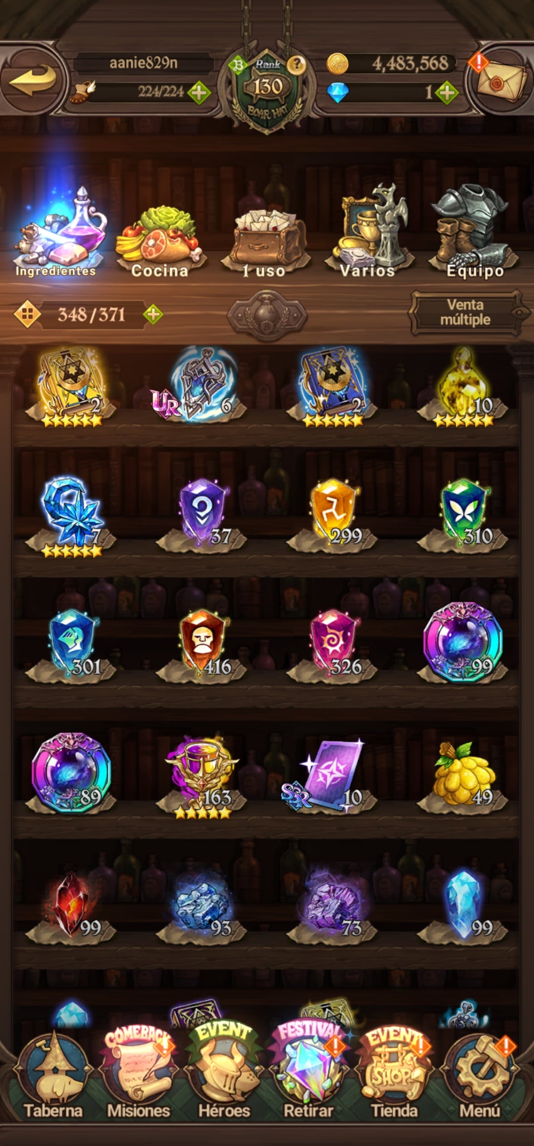 [Server Global Rank 130] ⭐️9,2M + 11 LR + 255 UR + 30 COLLAB