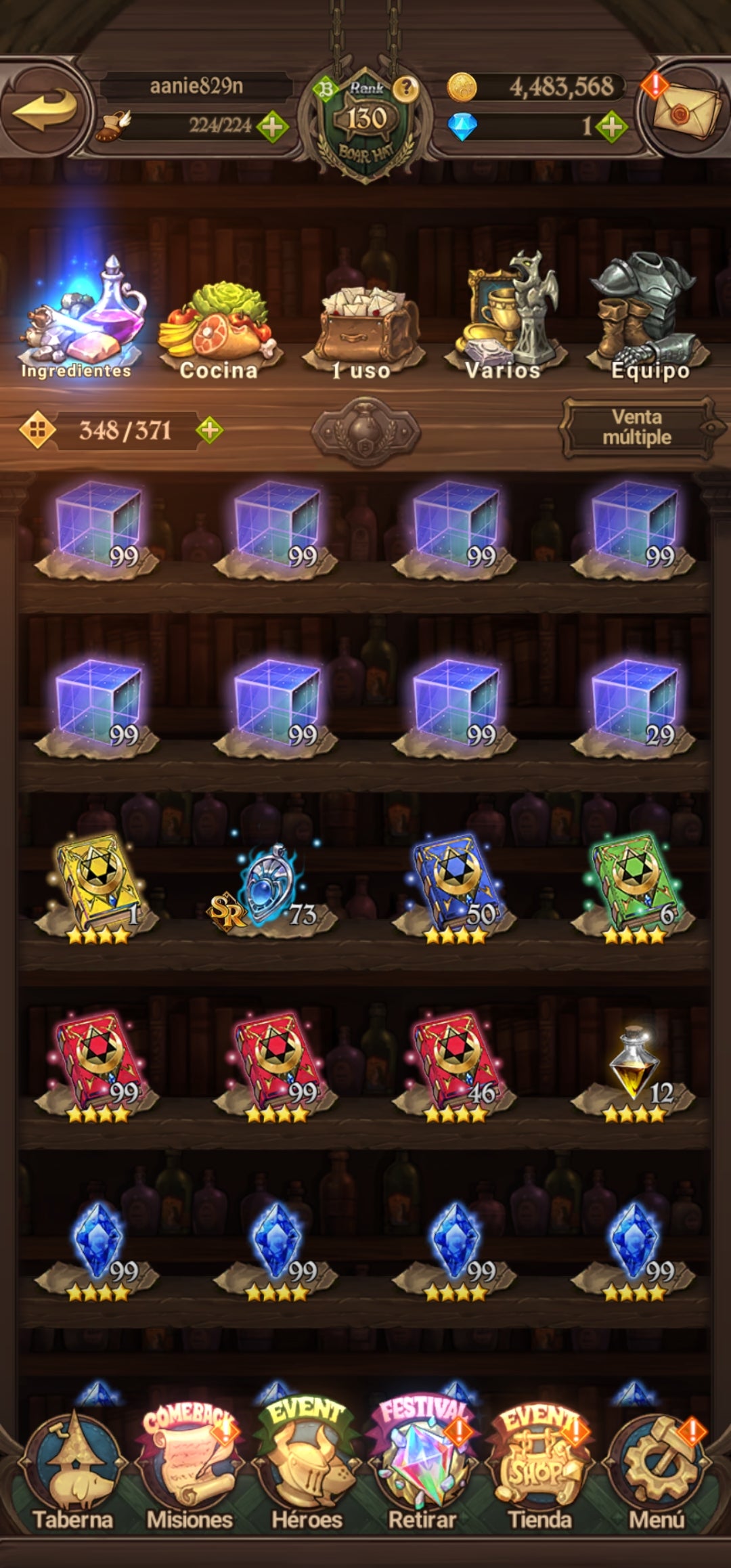 [Server Global Rank 130] ⭐️9,2M + 11 LR + 255 UR + 30 COLLAB
