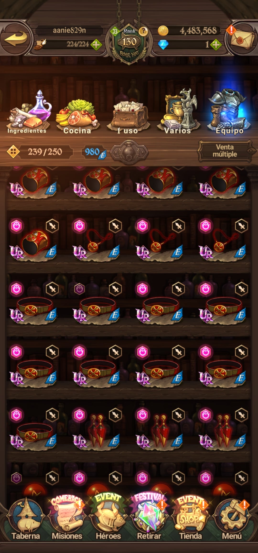 [Server Global Rank 130] ⭐️9,2M + 11 LR + 255 UR + 30 COLLAB