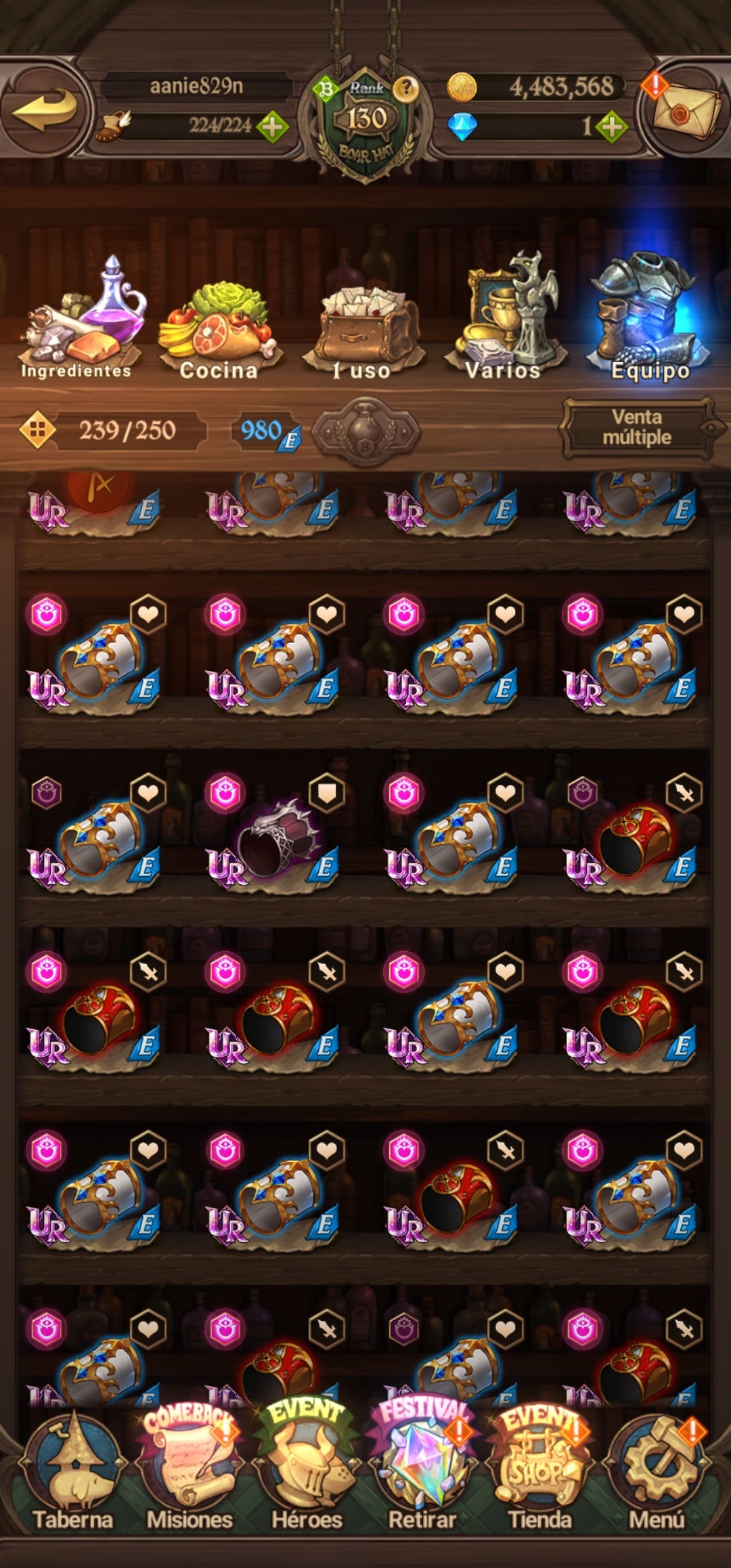 [Server Global Rank 130] ⭐️9,2M + 11 LR + 255 UR + 30 COLLAB