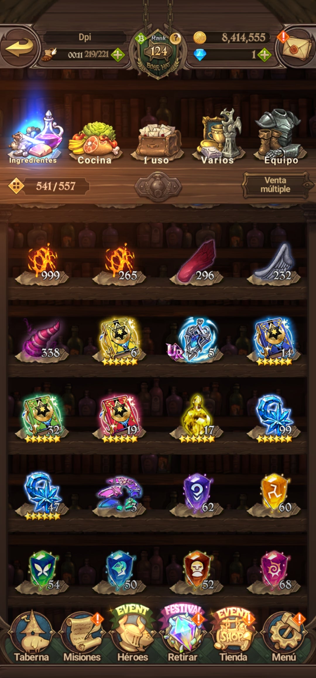 [Server Global Rank 124] ⭐️10,6M +6 LR + +258 UR + 53 COLLAB