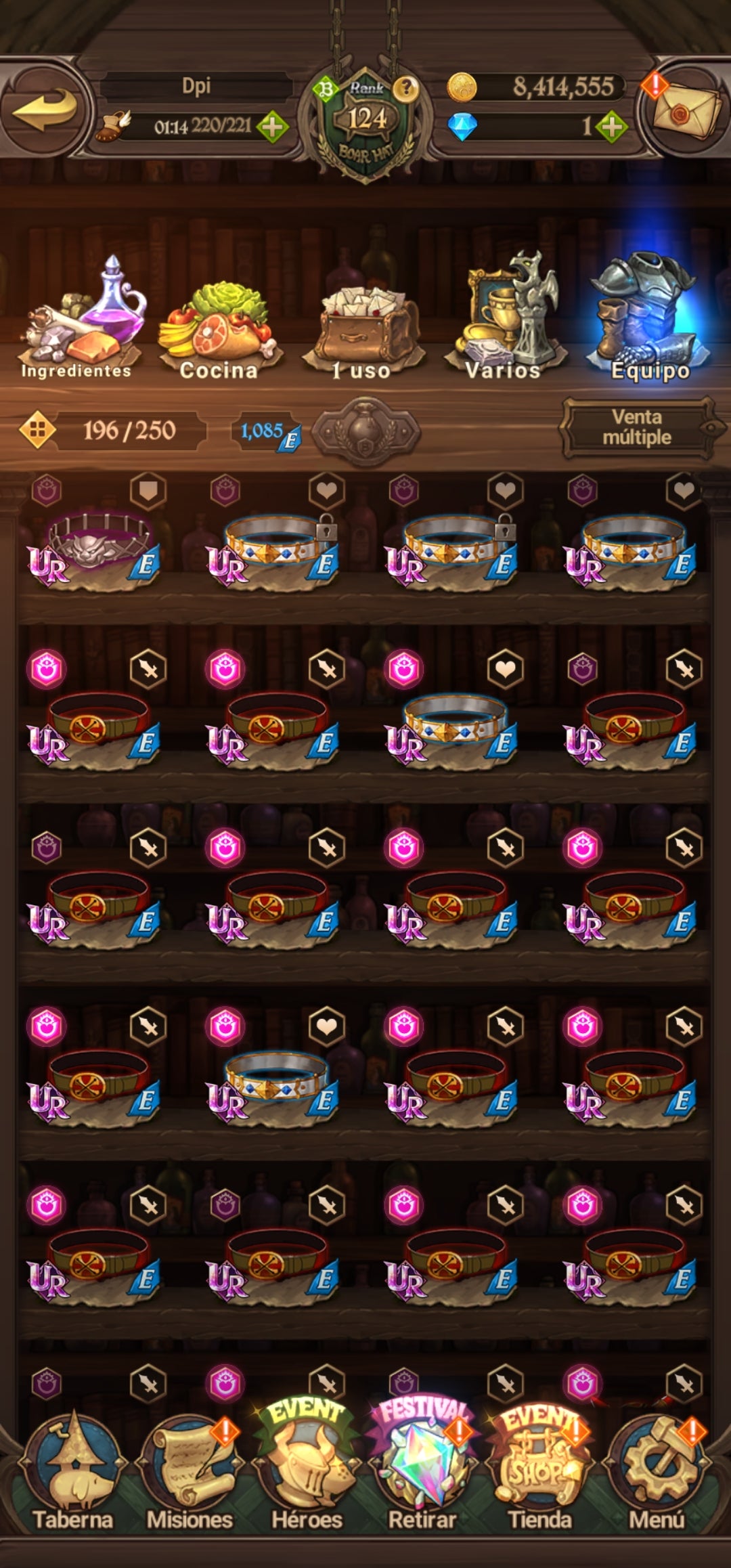 [Server Global Rank 124] ⭐️10,6M +6 LR + +258 UR + 53 COLLAB