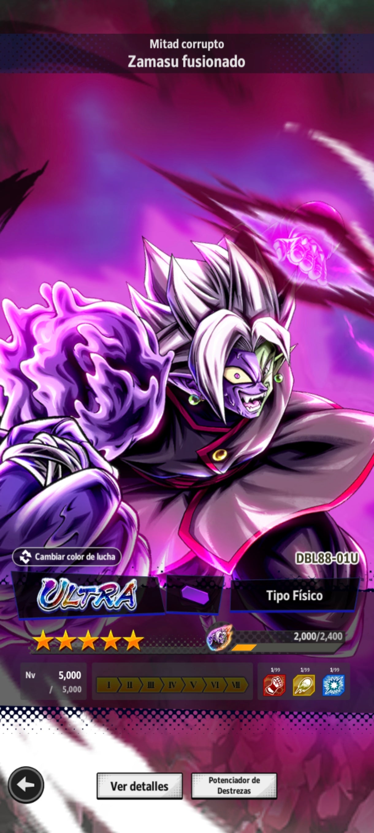 [Android & Iphone] 4 ULTRAS⭐️Cell Perfecto 1 estrella roja ULTRA + Freezer máximo poder 1 estrella roja ULTRA + Zamasu fusionado ULTRA + SSJ2 Gohan chico ULTRA + Zamasu fusionado LL +Trunk chico LL + 16 LL