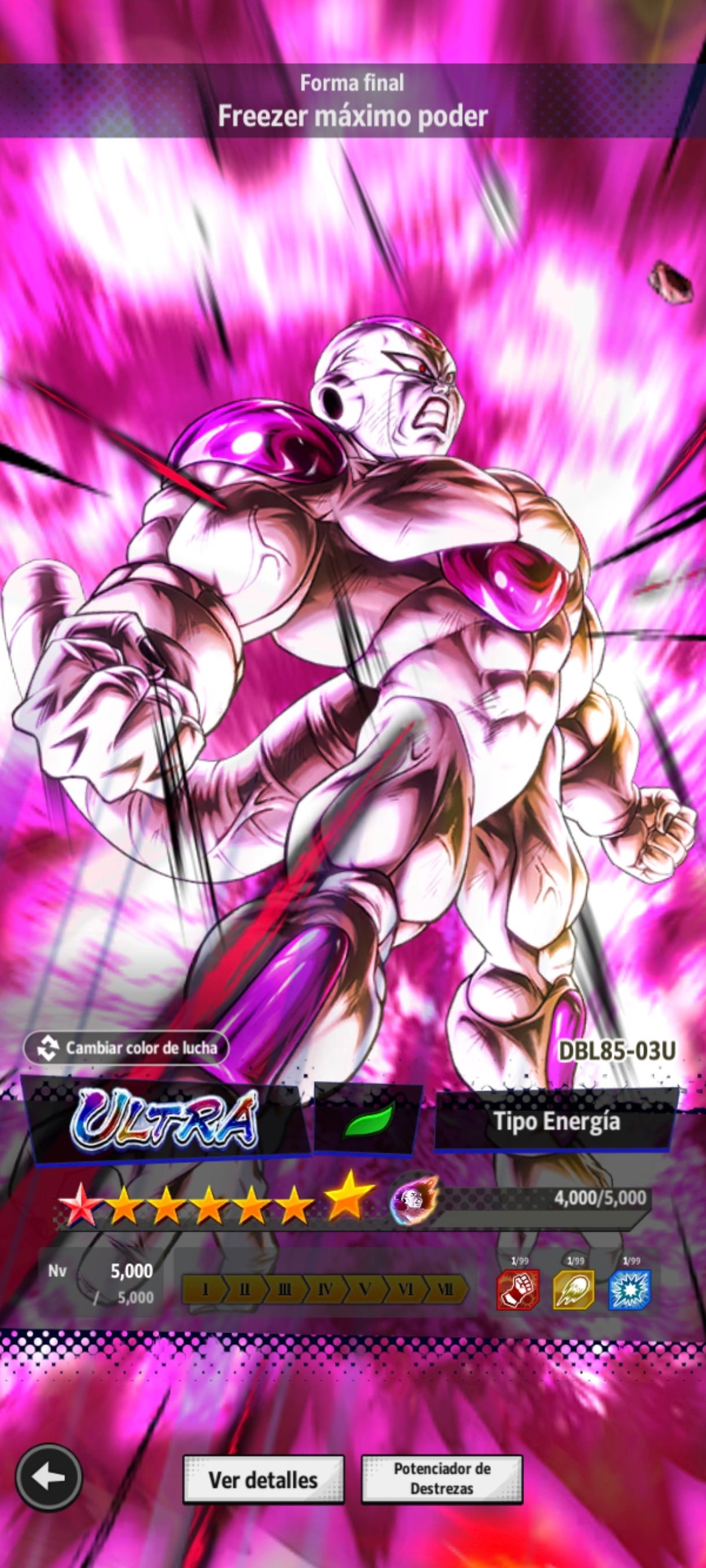 [Android & Iphone] 4 ULTRAS⭐️Cell Perfecto 1 estrella roja ULTRA + Freezer máximo poder 1 estrella roja ULTRA + Zamasu fusionado ULTRA + SSJ2 Gohan chico ULTRA + Zamasu fusionado LL +Trunk chico LL + 16 LL