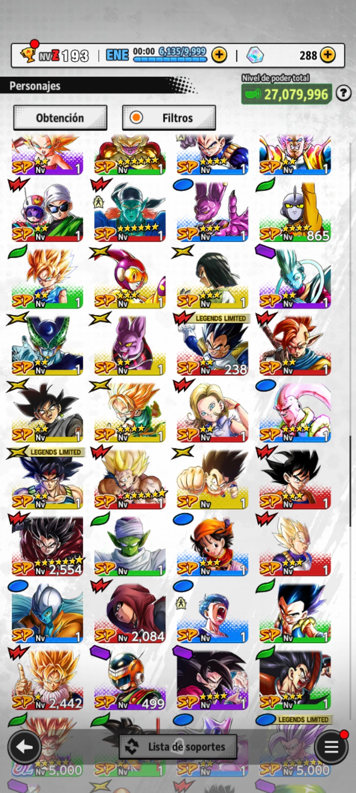 [Android & Iphone] 7 ULTRAS⭐️Zamasu fusionado ULTRA + Freezer máximo poder ULTRA + SSJ DIOS SS Vegetto ULTRA + Bestia Gohan ULTRA + Cell Perfecto ULTRA + SSJ2 Gohan chico ULTRA + Supersaiyajin rosa Goku ULTRA + Zamasu fusionado LL +Trunk chico LL + 21 LL
