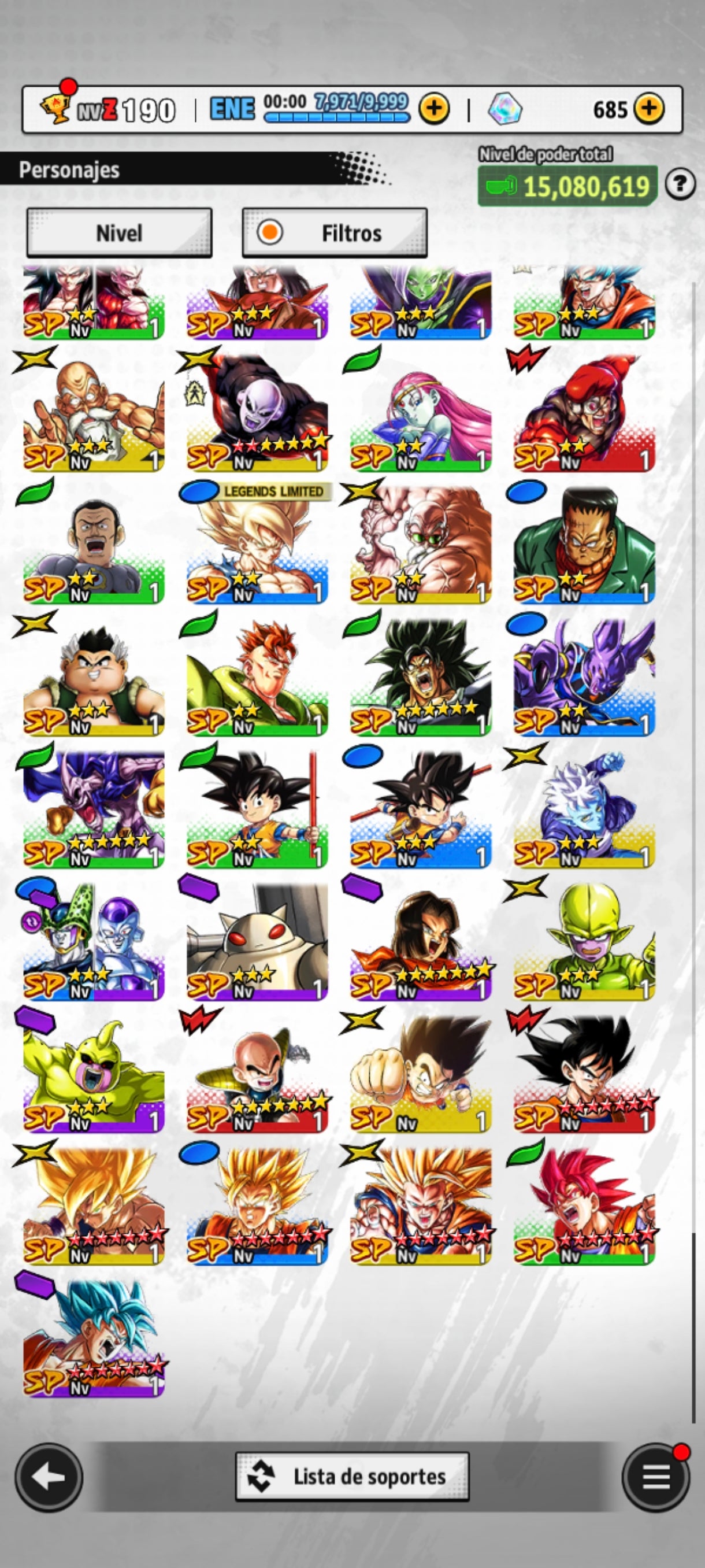 [Android & Iphone] 6 ULTRAS⭐️Zamasu fusionado ULTRA + Freezer máximo poder 1 estrella roja ULTRA + Supersaiyajin Goku ULTRA + Supersaiyajin 4 Vegeta ULTRA + SSJ4 Gogeta ULTRA + Majin Vegeta ULTRA + 19 LEGENDS LIMITED