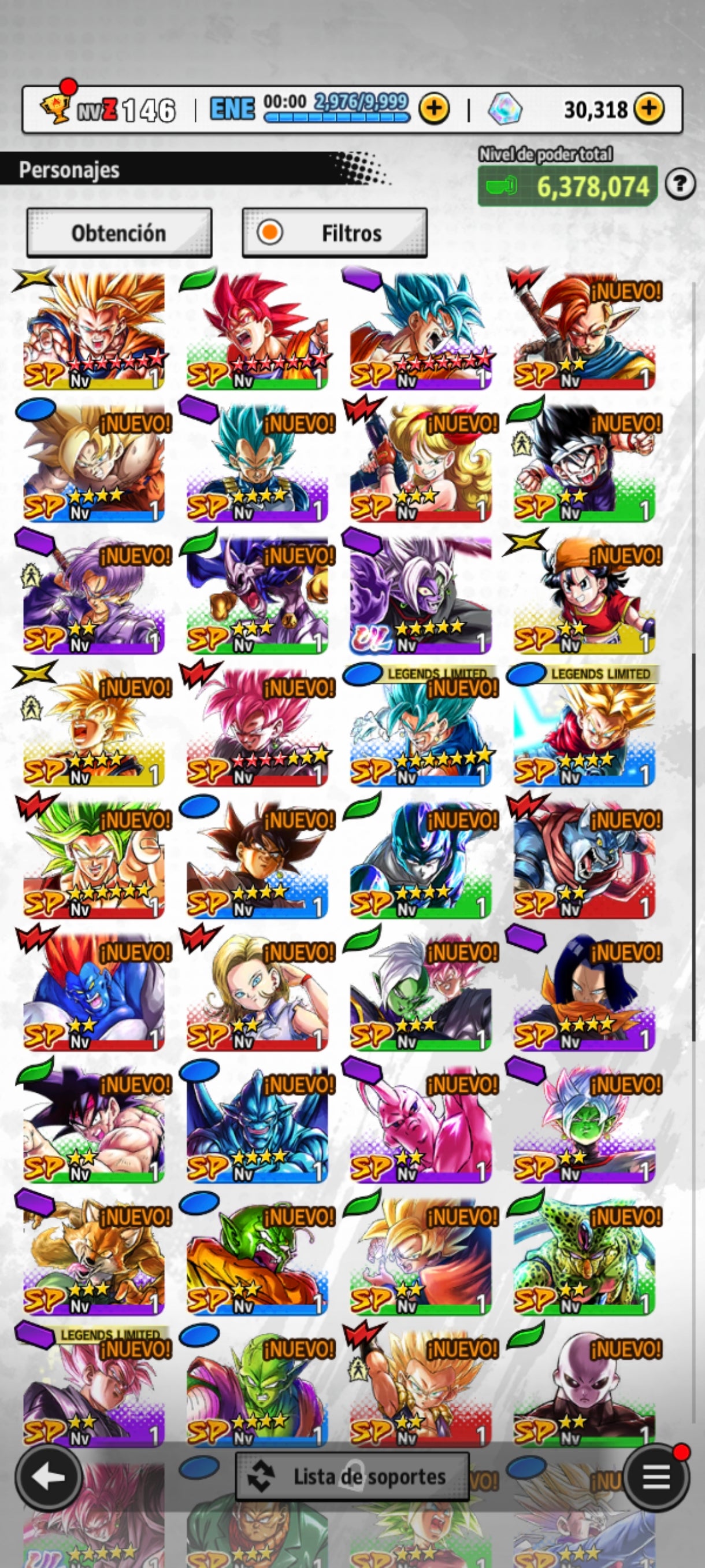 [Android] 30,318 Cronocristales 💎2 ULTRAS| ⭐️ Zamasu fusionado [ULTRA] + Supersaiyajin rosa Goku Oscuro [ULTRA] | ⭐️ Zamasu fusionado LL + Vegetto LL + Goku oscuro LL | Dragon Ball: Legends Cuenta Reroll