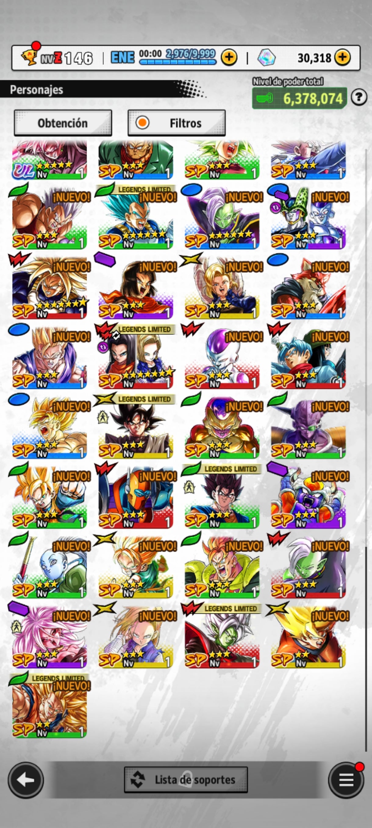 [Android] 30,318 Cronocristales 💎2 ULTRAS| ⭐️ Zamasu fusionado [ULTRA] + Supersaiyajin rosa Goku Oscuro [ULTRA] | ⭐️ Zamasu fusionado LL + Vegetto LL + Goku oscuro LL | Dragon Ball: Legends Cuenta Reroll