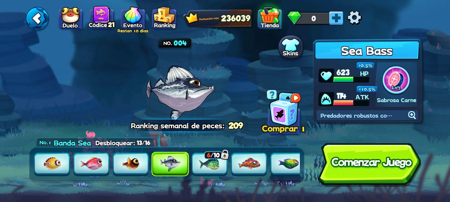 Fish Eat Fish.io⭐️Cuenta nivel Intermedio