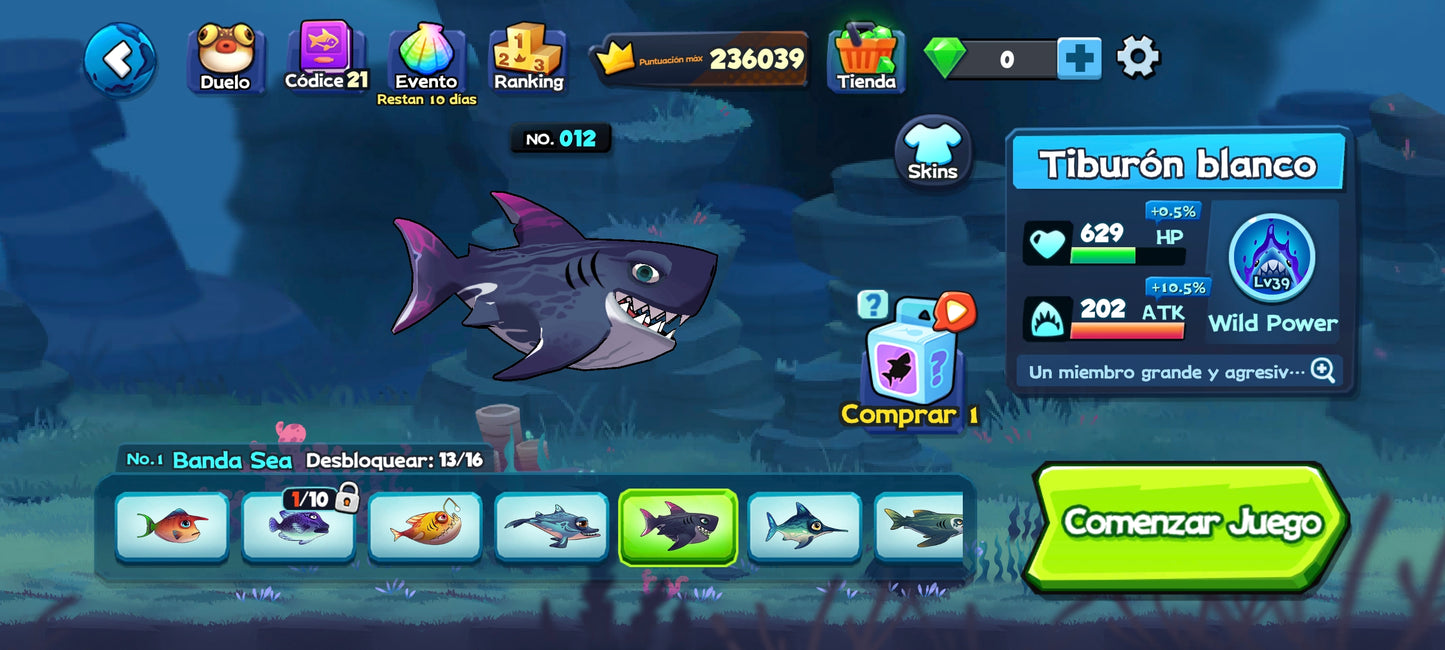 Fish Eat Fish.io⭐️Cuenta nivel Intermedio
