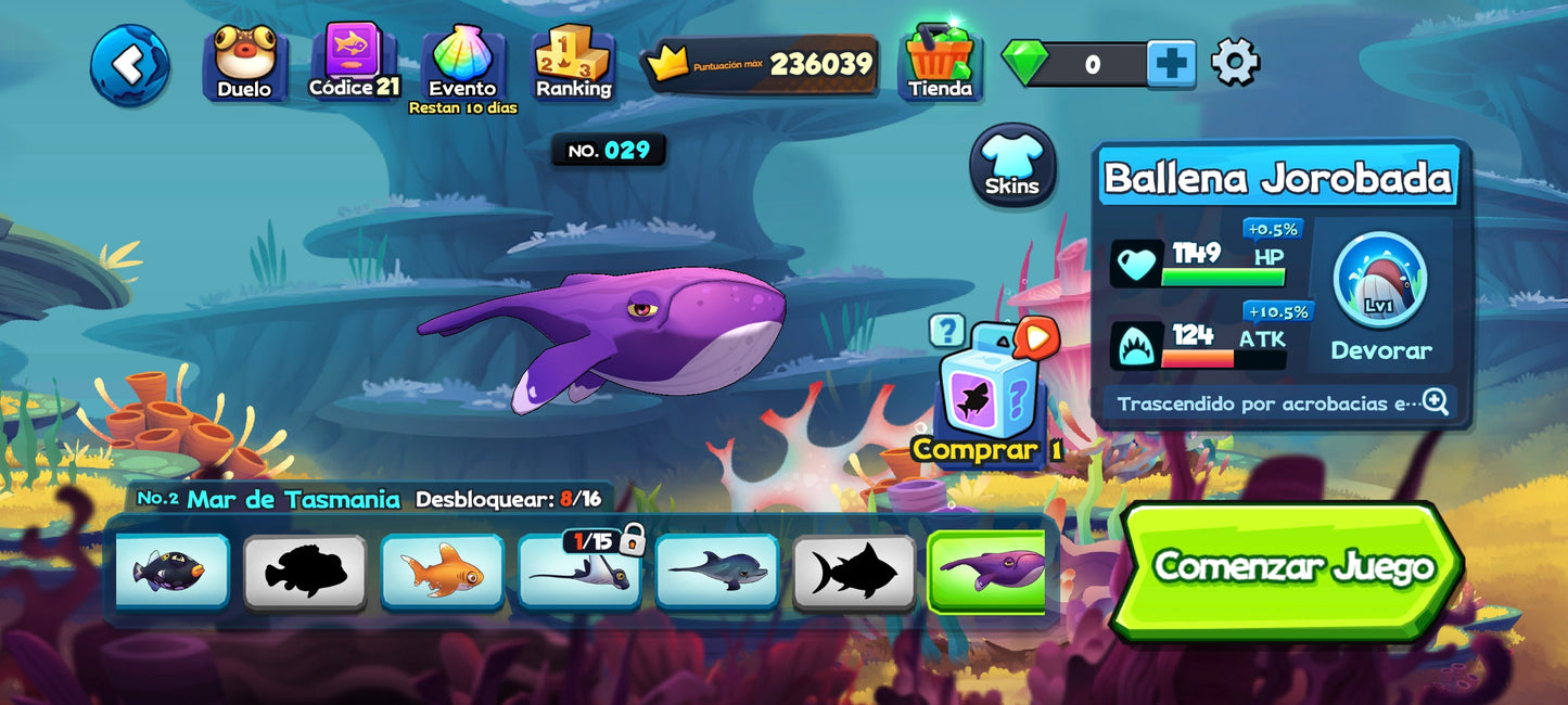 Fish Eat Fish.io⭐️Cuenta nivel Intermedio
