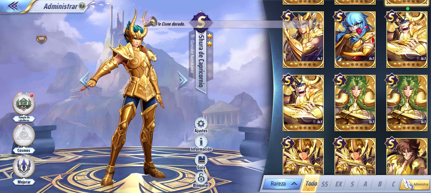 (SERVER GLOBAL) Saint Seiya Awakening : Oneiros + Alones de Hades + Hakurei + Odiseo , etc