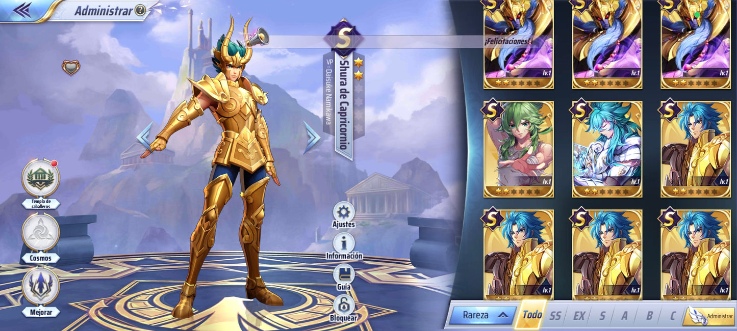 (SERVER GLOBAL) Saint Seiya Awakening : Oneiros + Alones de Hades + Hakurei + Odiseo , etc