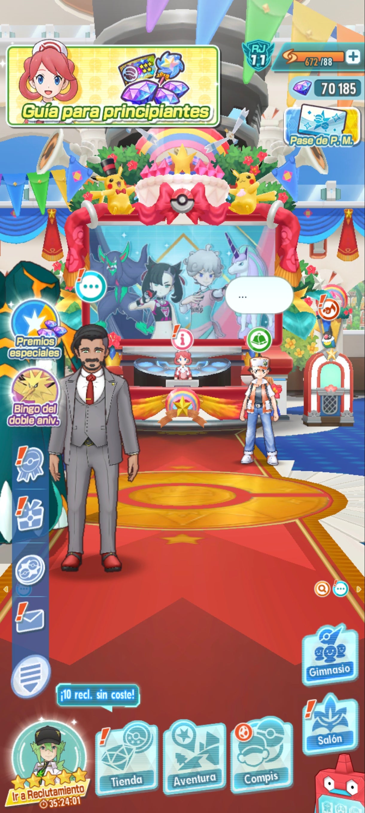 [CUENTA INICIAL-ANDROID] +70 000 Gemas💎 Rojo 1996 6★EX , Misty Architraje 6★EX+ Brock Architraje 6★EX+ Cintia Architraje 6★EX 5/5+ Lance Architraje 6★EX+ Máximo Architraje 6★EX+ Lionel Architraje 6★EX+ N Architraje 6★EX+ 105 COMPIS| Pokémon Masters EX
