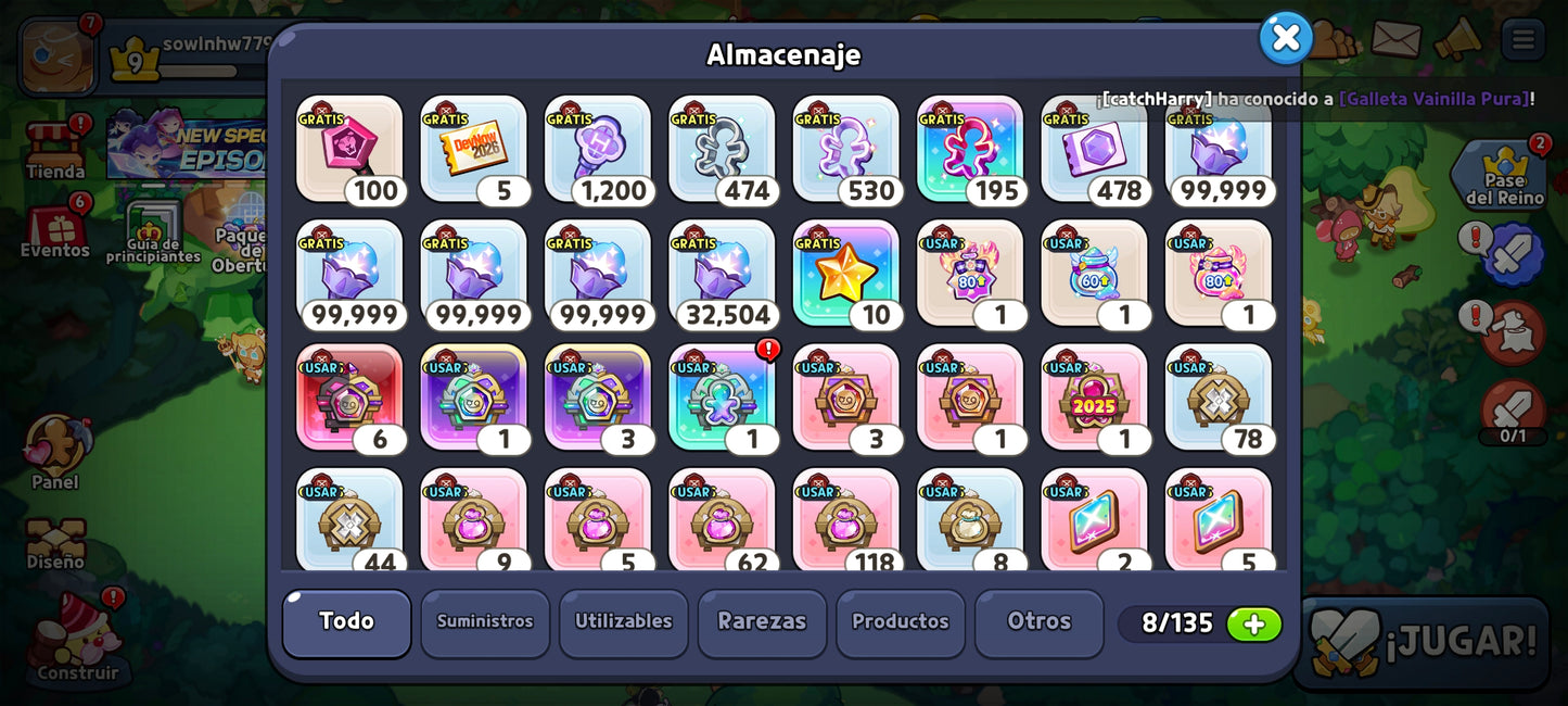 Server Dark Cacao: 400,000+ Gemas 💎Galleta Azúcar Eterna + Galleta Especia Ardiente + Galleta Harina Mística/ 20 galletas epicas / + 1000 Acortadores de galletas | Cookie Run: Kingdom Cuenta inicial Starter Reroll Account
