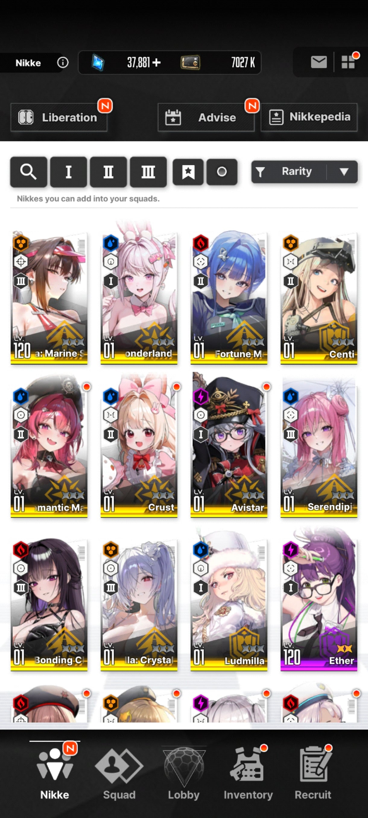 [GLOBAL] +37,881 GEMAS💎Marciana: Marine Study + Cinderella Crystal Wave + Dorothy Serendipity + 11 SSR|GODDESS OF VICTORY: NIKKE cuenta reroll