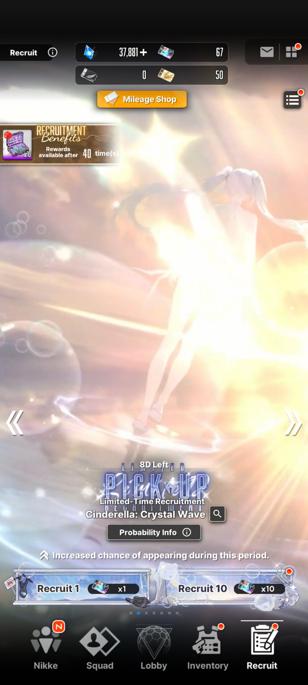 [GLOBAL] +37,881 GEMAS💎Marciana: Marine Study + Cinderella Crystal Wave + Dorothy Serendipity + 11 SSR|GODDESS OF VICTORY: NIKKE cuenta reroll