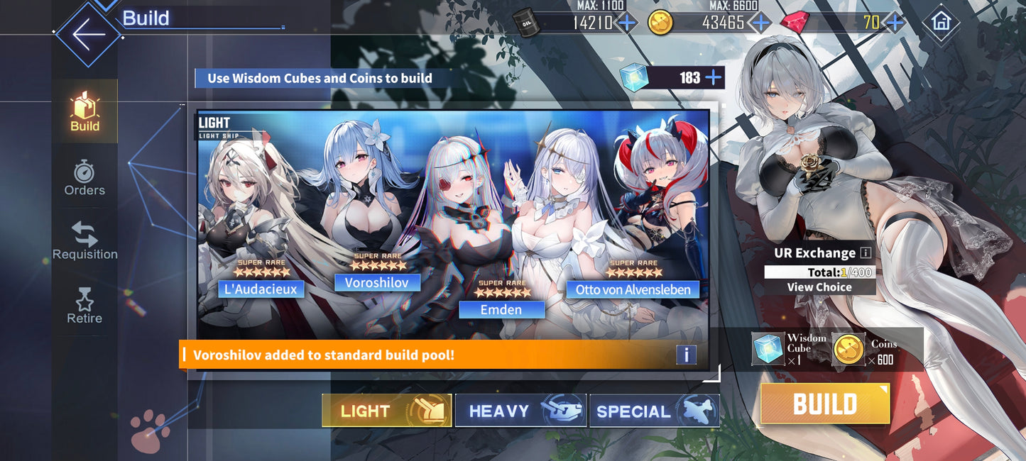 [Global] 2B + Skin , A2 + 180 Wisdom Cubes|Azur Lane Cuenta inicial