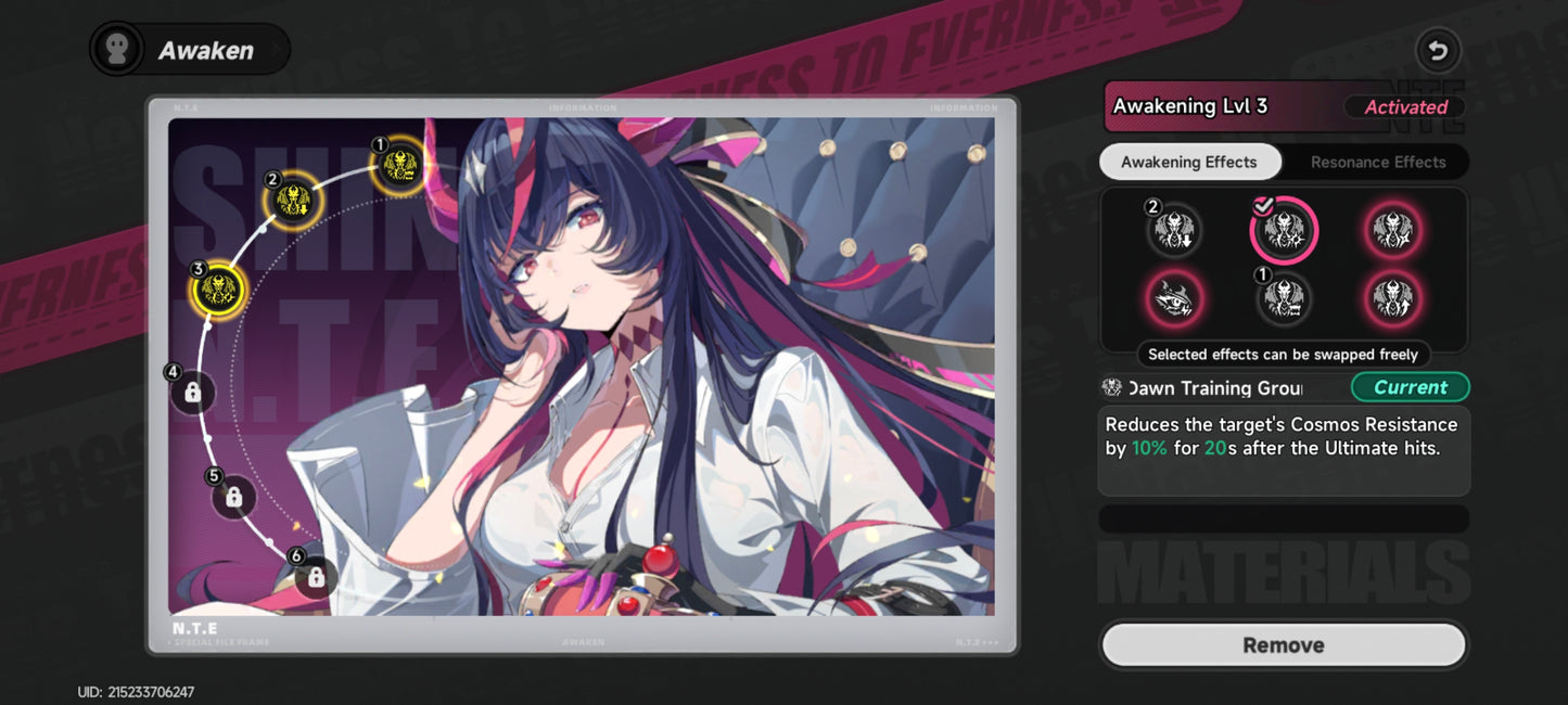 [Nivel 24] Shinki A3 + Blushing Mirage  | SERVER AMERICA | Neverness to Everness NTE Cuenta reroll