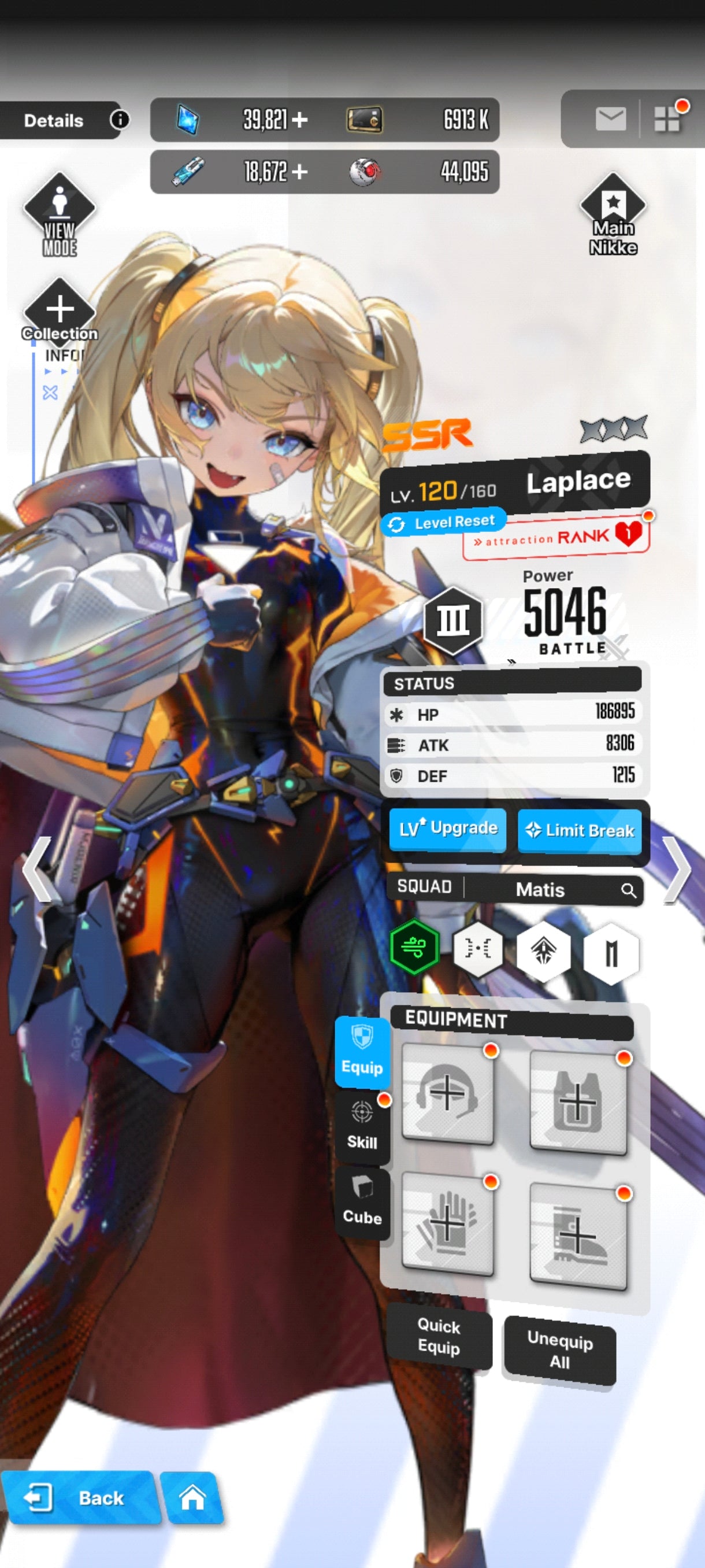 [GLOBAL] +39,821 GEMAS + 110 Vouchers💎Laplace: Ultimate Hero + Marciana: Marine Study + 13 SSR|GODDESS OF VICTORY: NIKKE cuenta reroll
