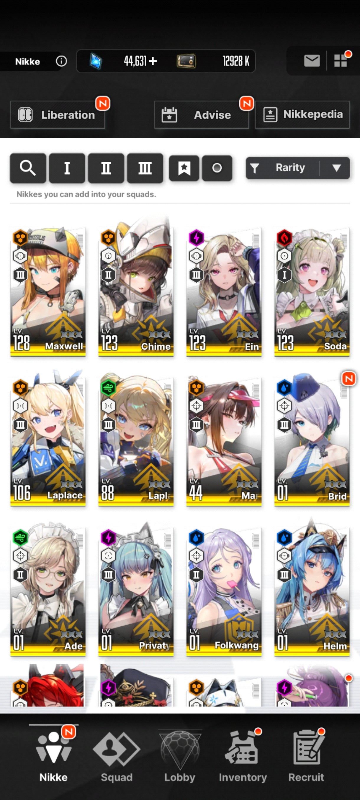 [GLOBAL] +44,631 GEMAS + 330 Vouchers💎Laplace: Ultimate Hero + Marciana: Marine Study + Reed Hood B1+ 15 SSR|GODDESS OF VICTORY: NIKKE cuenta reroll