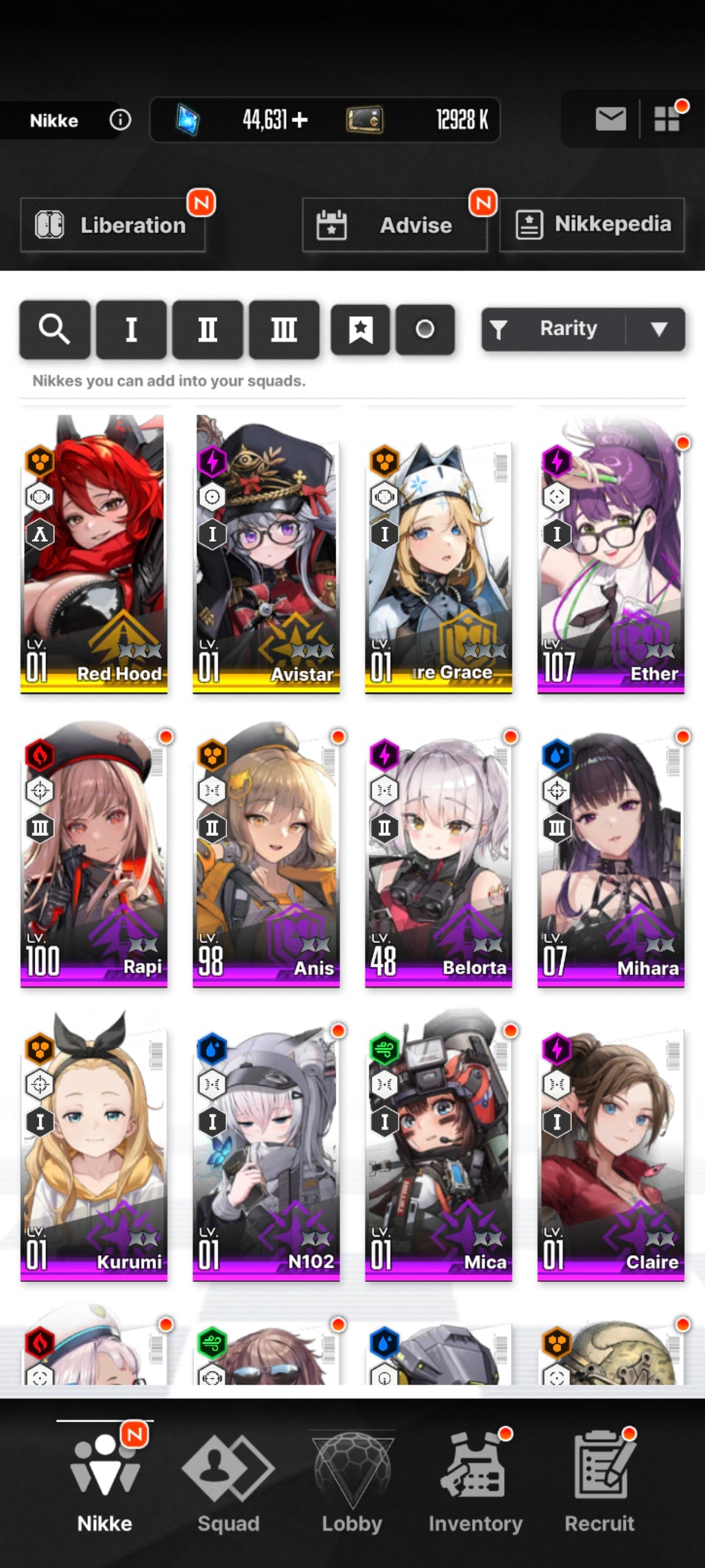 [GLOBAL] +44,631 GEMAS + 330 Vouchers💎Laplace: Ultimate Hero + Marciana: Marine Study + Reed Hood B1+ 15 SSR|GODDESS OF VICTORY: NIKKE cuenta reroll