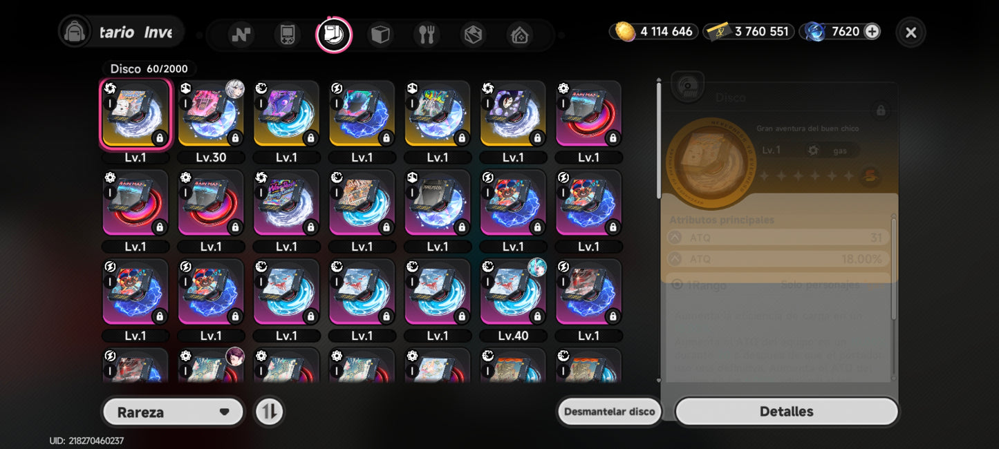 [Lvl 26] Iroi + 7620 Arolitas💎 + 51 dados 🎲|SERVER AMERICA | Neverness to Everness NTE Cuenta reroll