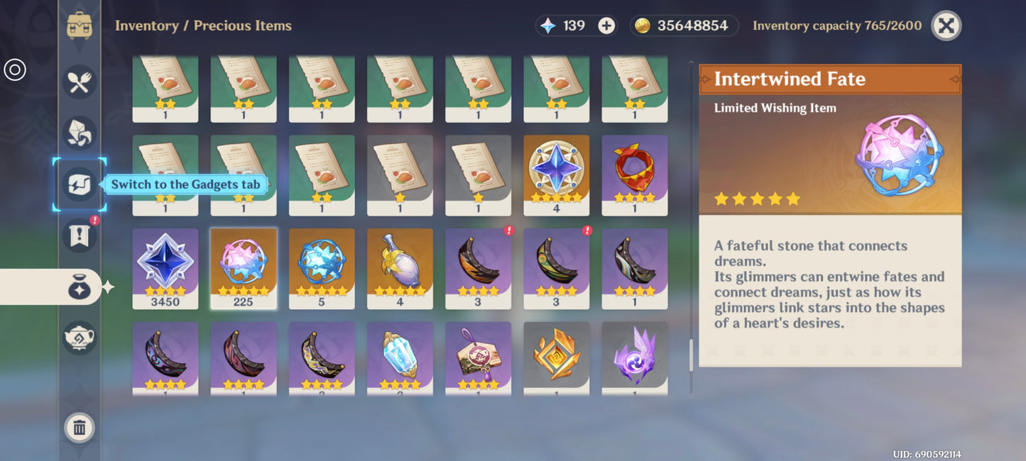 [Nivel 55] ⭐️225 Deseos + Odette + Arma + Mavuika + Arma ⭐️CUMPLEAÑOS LIBRE