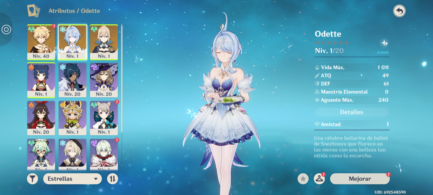 [Nivel 55] ⭐️44841 protogemas + Odette + Jean⭐️CUMPLEAÑOS LIBRE