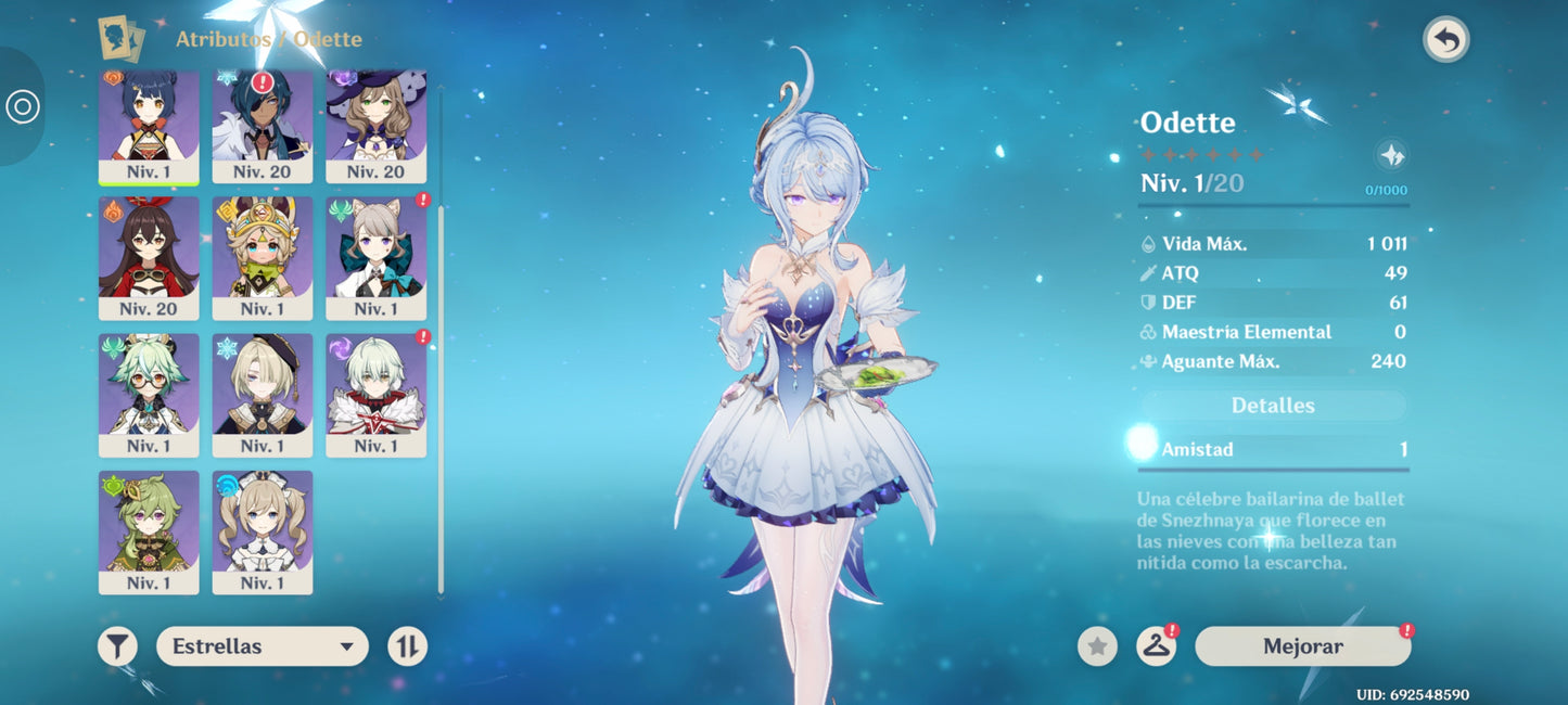 [Nivel 55] ⭐️44841 protogemas + Odette + Jean⭐️CUMPLEAÑOS LIBRE