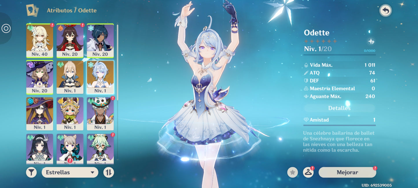 [Nivel 55] ⭐️197 Deseos + Odette + Arma + Jean + Mona⭐️CUMPLEAÑOS LIBRE