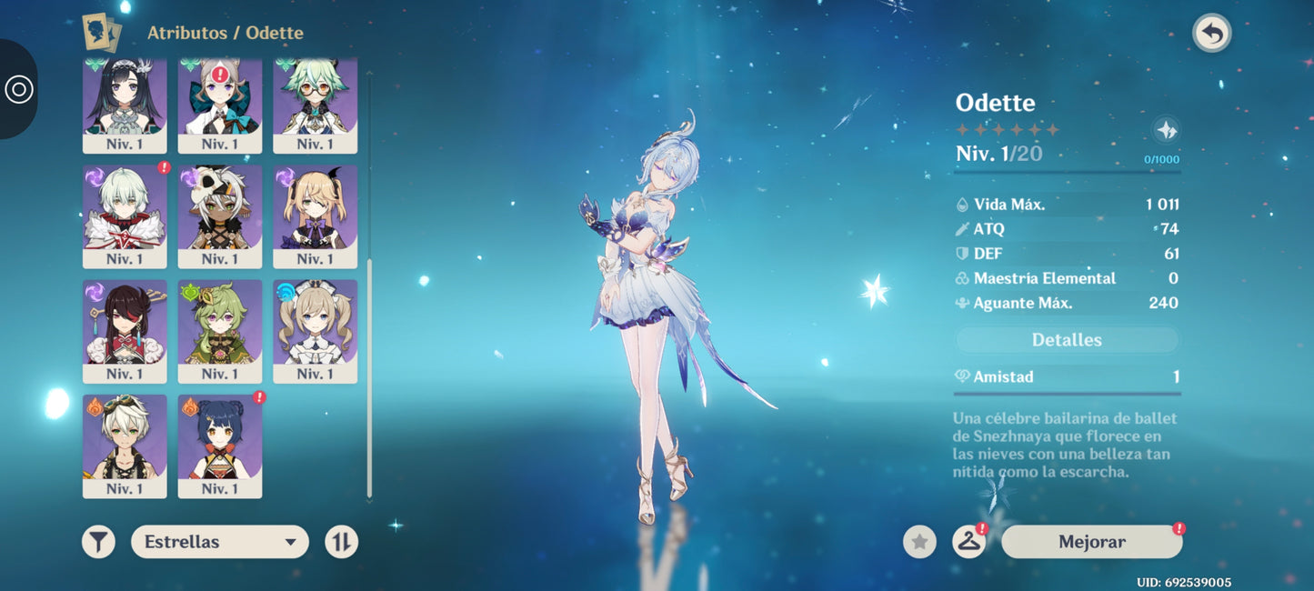 [Nivel 55] ⭐️197 Deseos + Odette + Arma + Jean + Mona⭐️CUMPLEAÑOS LIBRE