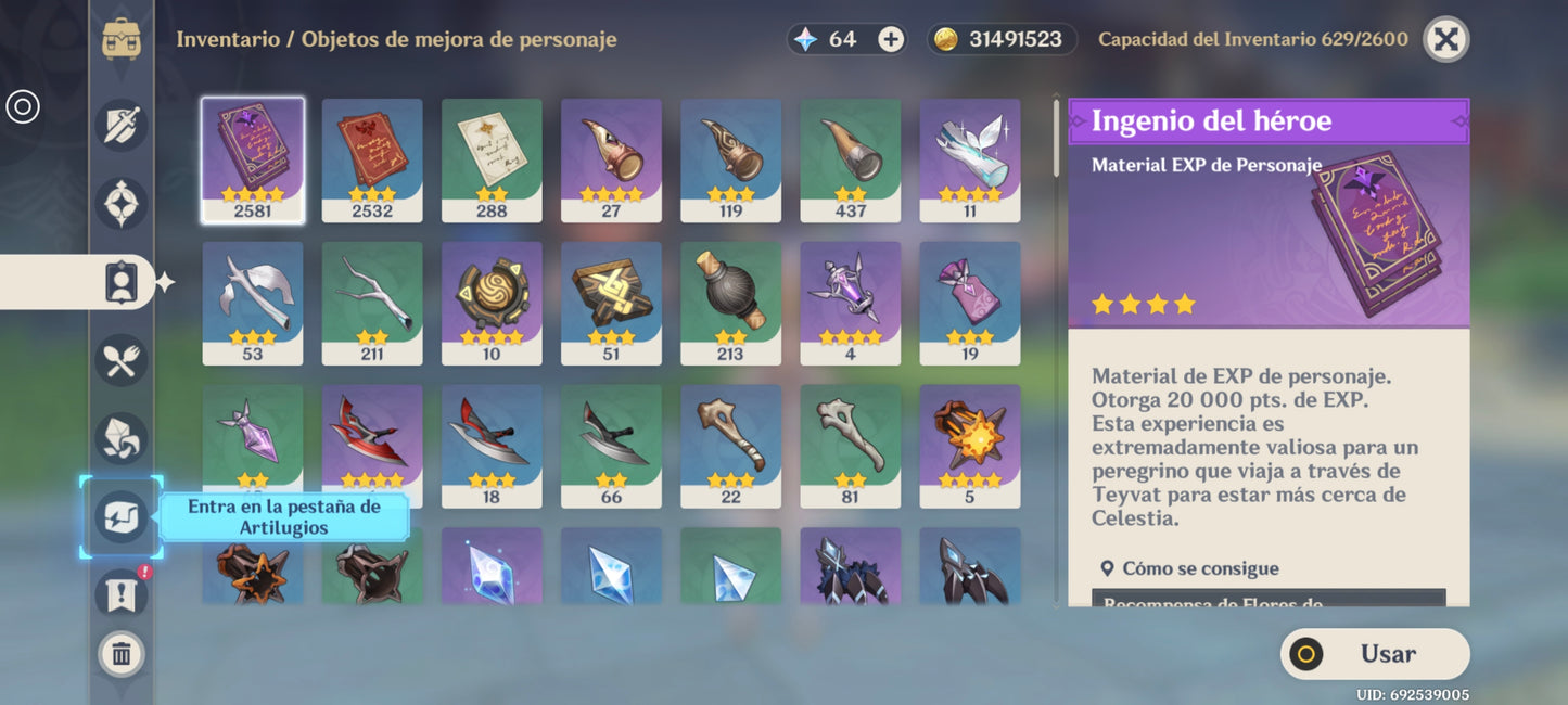 [Nivel 55] ⭐️197 Deseos + Odette + Arma + Jean + Mona⭐️CUMPLEAÑOS LIBRE