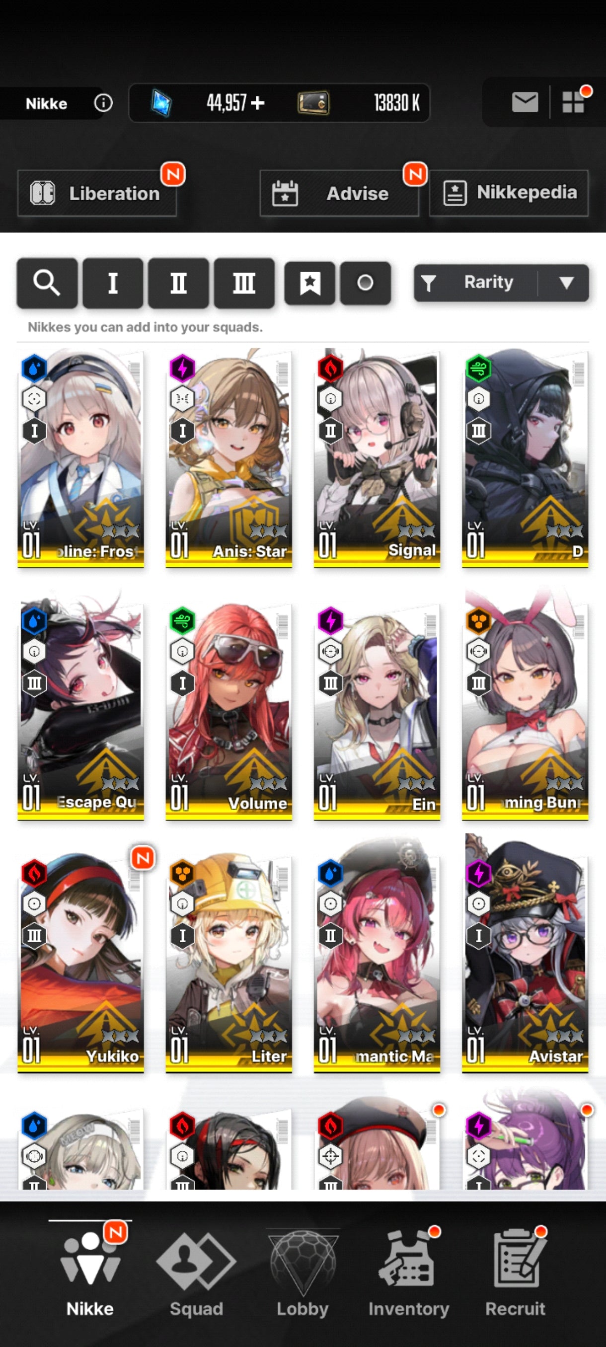 [GLOBAL] +44,957 GEMAS + 100 Vouchers💎Yukiko + Maxwell: Ordinary Mechanic + Laplace: Ultimate Hero + Queen (Makoto) + Anis: Star + 23 SSR |GODDESS OF VICTORY: NIKKE cuenta reroll