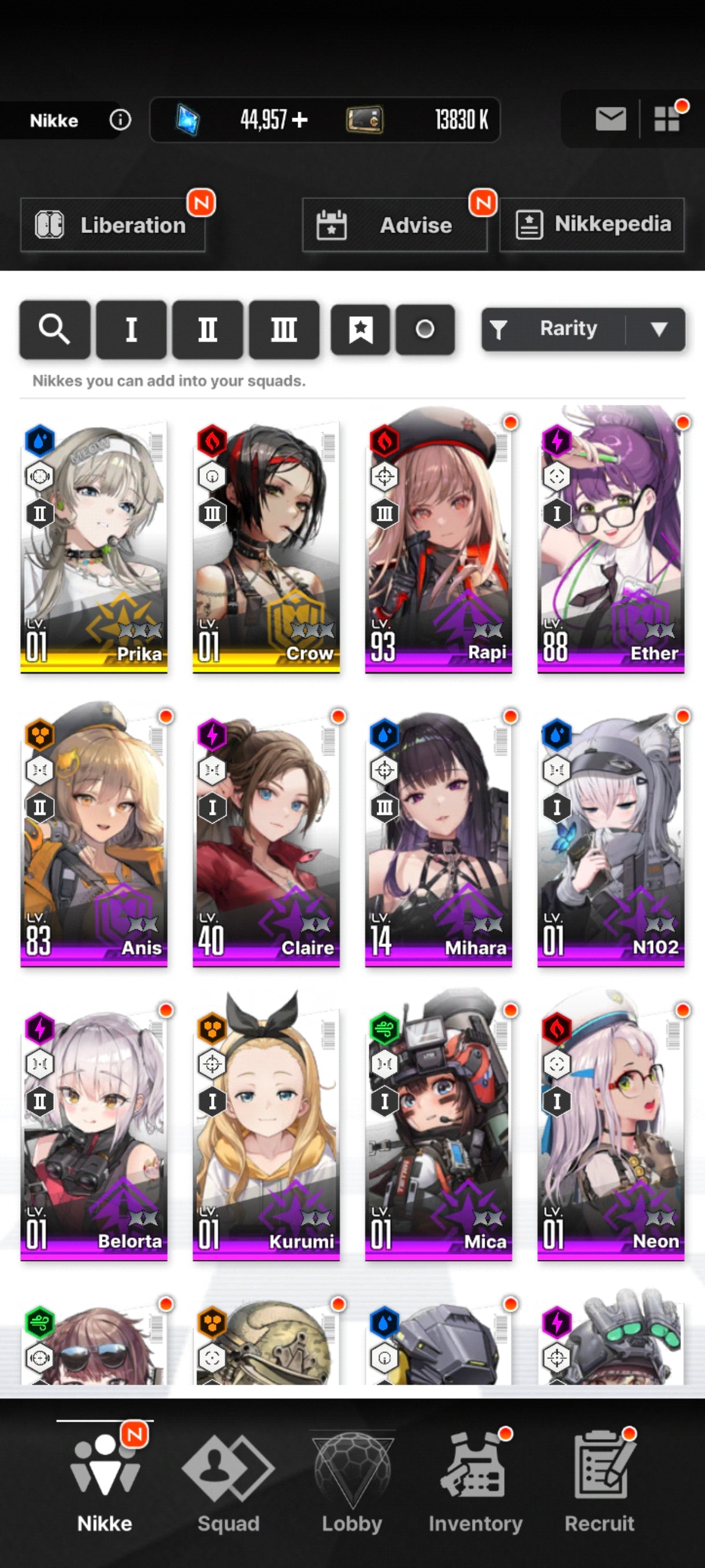 [GLOBAL] +44,957 GEMAS + 100 Vouchers💎Yukiko + Maxwell: Ordinary Mechanic + Laplace: Ultimate Hero + Queen (Makoto) + Anis: Star + 23 SSR |GODDESS OF VICTORY: NIKKE cuenta reroll
