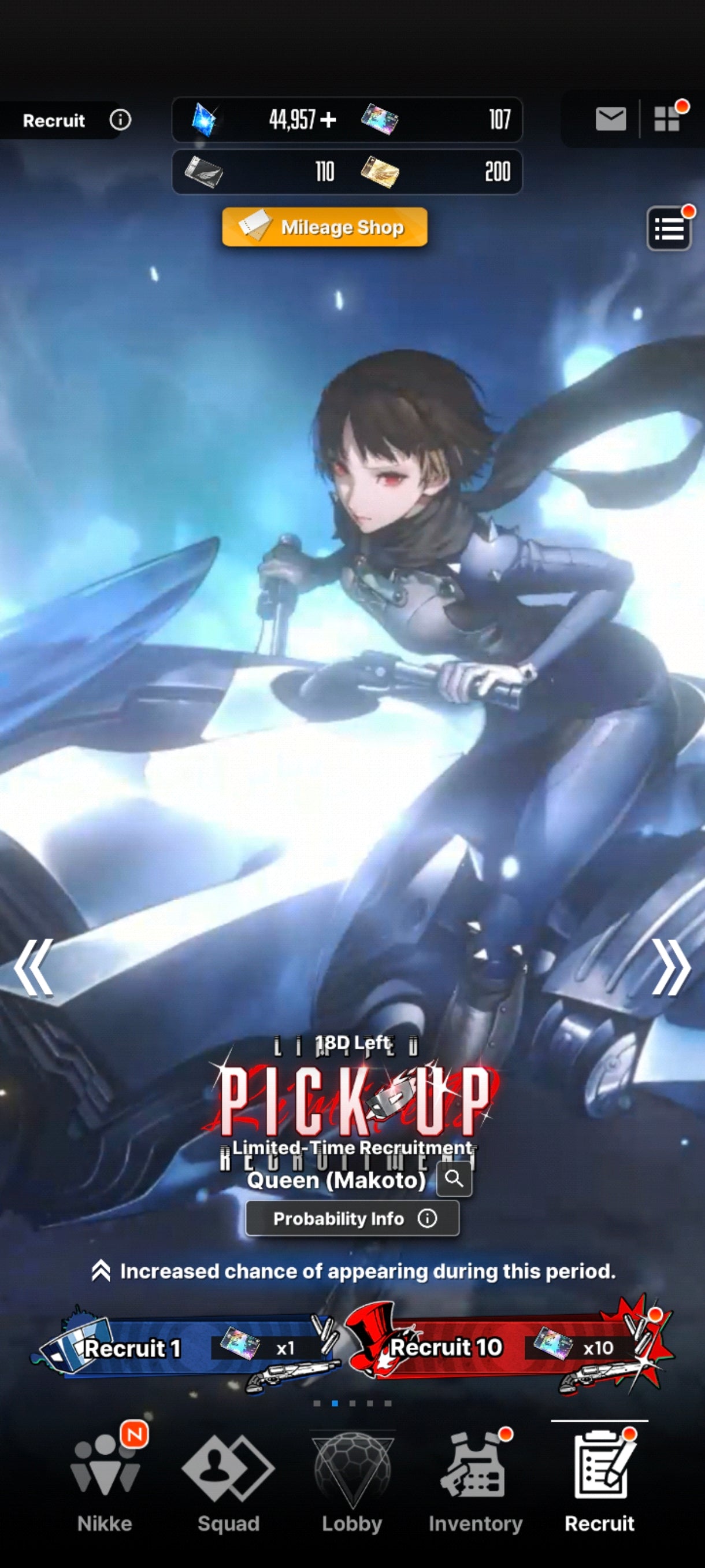 [GLOBAL] +44,957 GEMAS + 100 Vouchers💎Yukiko + Maxwell: Ordinary Mechanic + Laplace: Ultimate Hero + Queen (Makoto) + Anis: Star + 23 SSR |GODDESS OF VICTORY: NIKKE cuenta reroll