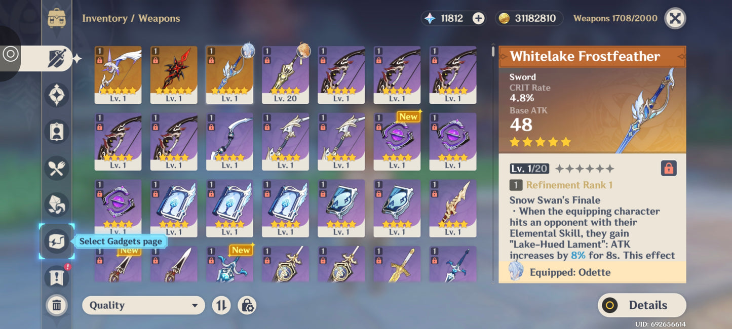 [Nivel 55] ⭐️11812 protogemas + Odette C1 + Arma + Dehya + Mona ⭐️CUMPLEAÑOS LIBRE