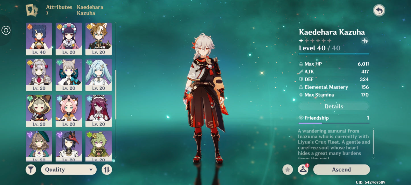NA Lvl 33⭐️Kazuha + Xianyun + Yelan + Jean⭐️CUMPLEAÑOS LIBRE